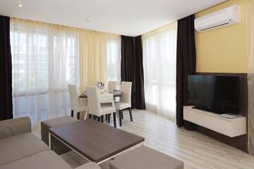 Фото номера Апартаменты с 1 спальней и видом на море Апарт-отели Aparthotel Paradiso г. Несебр 2