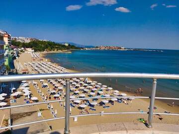Фото номера Номер-студио с видом на море и балконом Отель Aphrodite Beach Hotel г. Несебр 14