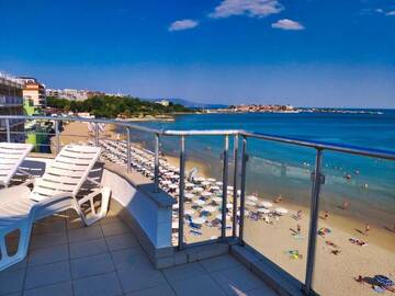 Фото номера Апартаменты с видом на море и балконом Отель Aphrodite Beach Hotel г. Несебр 9